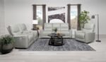 GREENFIELD UPHOLSTERED POWER RECLINING SOFA DOVE GREY - Image 11