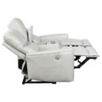 GREENFIELD UPHOLSTERED POWER RECLINING LOVESEAT DOVE GREY - Image 7