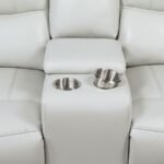 GREENFIELD UPHOLSTERED POWER RECLINING LOVESEAT DOVE GREY - Image 8