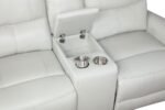 GREENFIELD UPHOLSTERED POWER RECLINING LOVESEAT DOVE GREY - Image 9