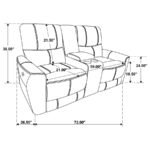 GREENFIELD UPHOLSTERED POWER RECLINING LOVESEAT DOVE GREY - Image 12