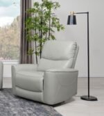 GREENFIELD UPHOLSTERED POWER RECLINER CHAIR DOVE GREY - Image 2