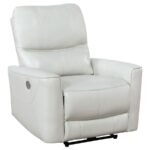 GREENFIELD UPHOLSTERED POWER RECLINER CHAIR DOVE GREY