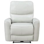 GREENFIELD UPHOLSTERED POWER RECLINER CHAIR DOVE GREY - Image 4
