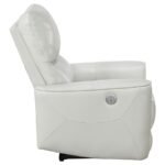 GREENFIELD UPHOLSTERED POWER RECLINER CHAIR DOVE GREY - Image 6