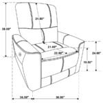 GREENFIELD UPHOLSTERED POWER RECLINER CHAIR DOVE GREY - Image 10