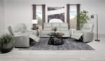 GREENFIELD UPHOLSTERED POWER RECLINER CHAIR DOVE GREY - Image 12