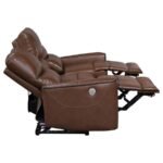 GREENFIELD 3-PIECE POWER RECLINING SOFA SET SADDLE BROWN - Image 6