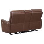 GREENFIELD 3-PIECE POWER RECLINING SOFA SET SADDLE BROWN - Image 8