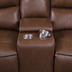 GREENFIELD 3-PIECE POWER RECLINING SOFA SET SADDLE BROWN - Image 11
