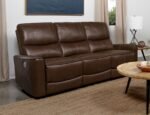 GREENFIELD UPHOLSTERED POWER RECLINING SOFA SADDLE BROWN - Image 2