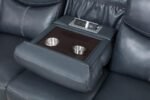 SLOANE 3-PIECE UPHOLSTERED RECLINING SOFA SET BLUE - Image 12