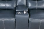 SLOANE 3-PIECE UPHOLSTERED RECLINING SOFA SET BLUE - Image 15
