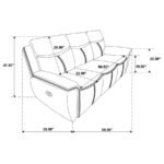 SLOANE 3-PIECE UPHOLSTERED RECLINING SOFA SET BLUE - Image 17