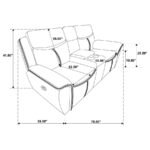 SLOANE 3-PIECE UPHOLSTERED RECLINING SOFA SET BLUE - Image 18