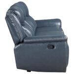 SLOANE UPHOLSTERED PADDED ARM RECLINING SOFA BLUE - Image 6