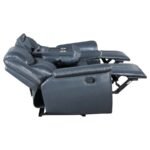 SLOANE UPHOLSTERED PADDED ARM RECLINING SOFA BLUE - Image 7