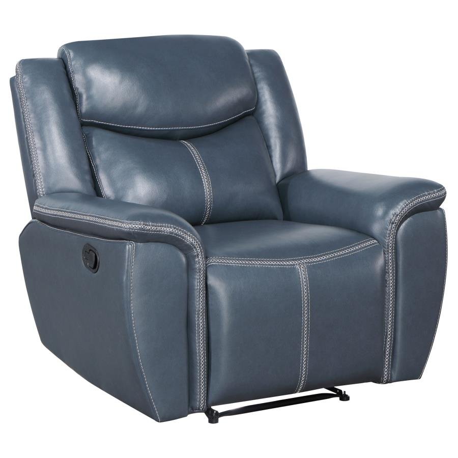 610273_02x900.jpg SLOANE UPHOLSTERED PADDED ARM RECLINER CHAIR BLUE - Image 1