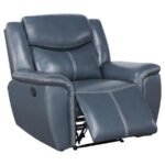 SLOANE UPHOLSTERED PADDED ARM RECLINER CHAIR BLUE - Image 3