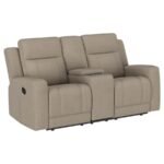 BRENTWOOD 3-PIECE UPHOLSTERED RECLINING SOFA SET TAUPE - Image 6