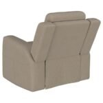 BRENTWOOD 3-PIECE UPHOLSTERED RECLINING SOFA SET TAUPE - Image 11