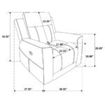 BRENTWOOD 3-PIECE UPHOLSTERED RECLINING SOFA SET TAUPE - Image 17