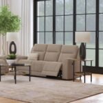 BRENTWOOD UPHOLSTERED MOTION RECLINING SOFA TAUPE - Image 2