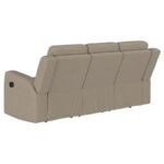 BRENTWOOD UPHOLSTERED MOTION RECLINING SOFA TAUPE - Image 6