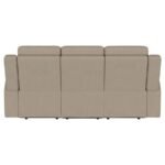 BRENTWOOD UPHOLSTERED MOTION RECLINING SOFA TAUPE - Image 7