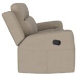 BRENTWOOD UPHOLSTERED MOTION RECLINING SOFA TAUPE - Image 9