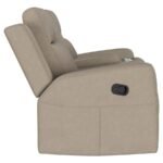 BRENTWOOD UPHOLSTERED MOTION RECLINING LOVESEAT TAUPE - Image 10