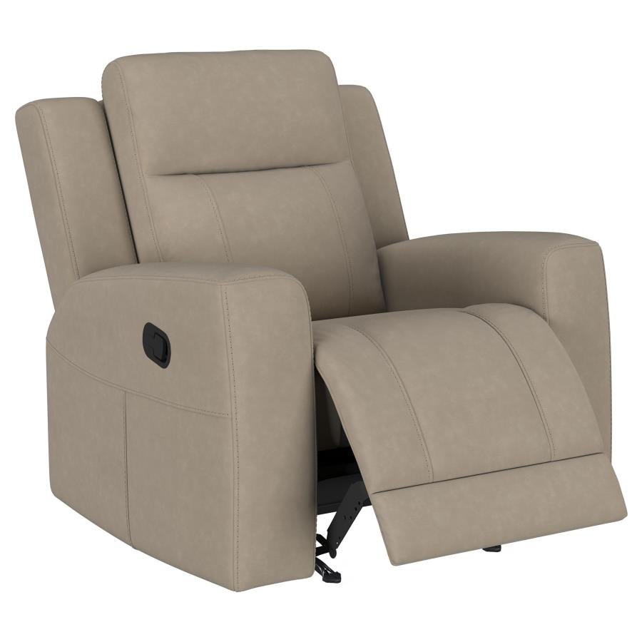 610283_03x900.jpg BRENTWOOD UPHOLSTERED RECLINER CHAIR TAUPE - Image 1