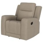 BRENTWOOD UPHOLSTERED RECLINER CHAIR TAUPE - Image 4