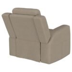 BRENTWOOD UPHOLSTERED RECLINER CHAIR TAUPE - Image 8