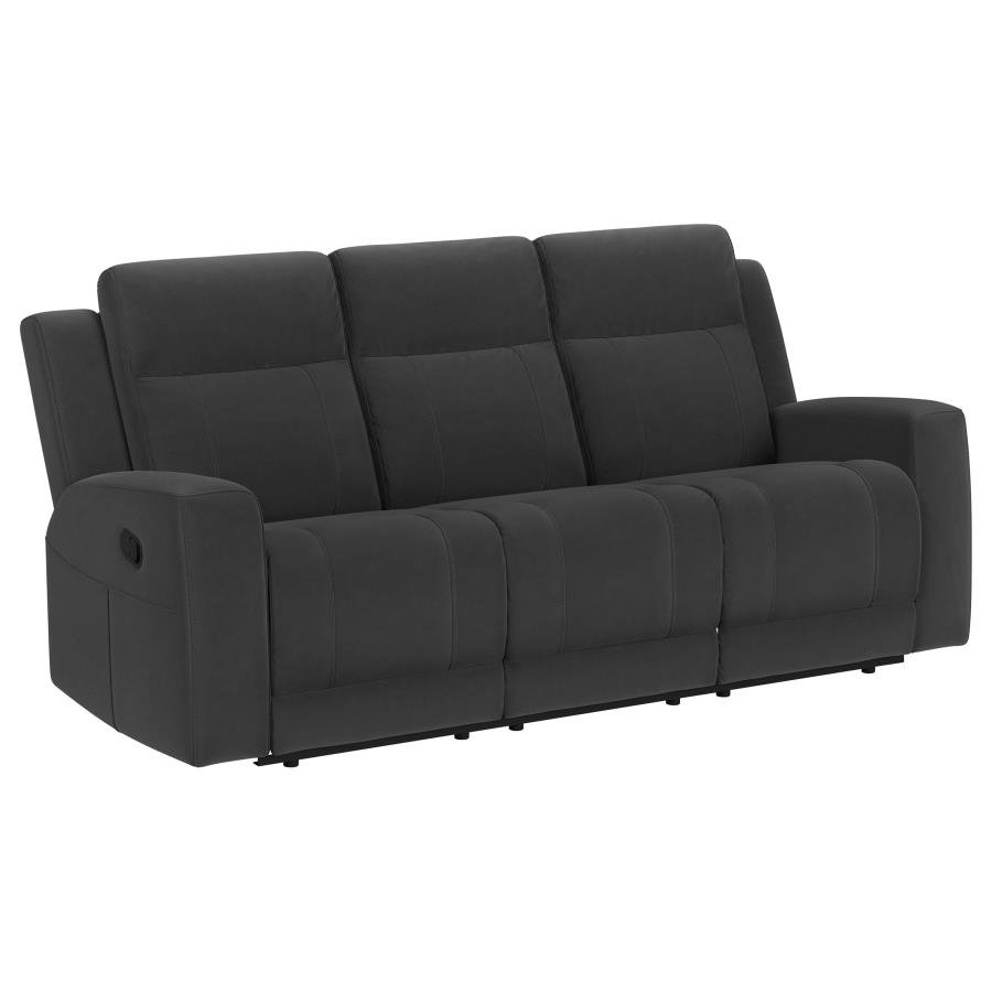 610284_02x900-1.jpg BRENTWOOD UPHOLSTERED MOTION RECLINING SOFA DARK CHARCOAL - Image 1