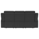 BRENTWOOD UPHOLSTERED MOTION RECLINING SOFA DARK CHARCOAL - Image 8