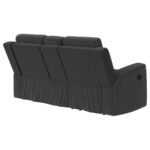 BRENTWOOD UPHOLSTERED RECLINING LOVESEAT DARK CHARCOAL - Image 8