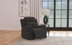 BRENTWOOD UPHOLSTERED RECLINER CHAIR DARK CHARCOAL - Image 2