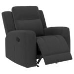 BRENTWOOD UPHOLSTERED RECLINER CHAIR DARK CHARCOAL - Image 3