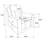 BRENTWOOD UPHOLSTERED RECLINER CHAIR DARK CHARCOAL - Image 11