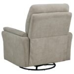ADLER UPHOLSTERED POWER SWIVEL GLIDER RECLINER IVORY - Image 7