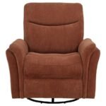 ADLER UPHOLSTERED POWER SWIVEL GLIDER RECLINER RUST - Image 5