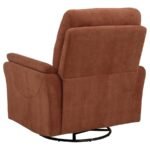 ADLER UPHOLSTERED POWER SWIVEL GLIDER RECLINER RUST - Image 6