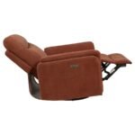 ADLER UPHOLSTERED POWER SWIVEL GLIDER RECLINER RUST - Image 7