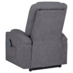 LOUIE CHENILLE UPHOLSTERED POWER LIFT MASSAGE CHAIR GREY - Image 9