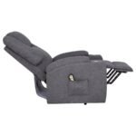 LOUIE CHENILLE UPHOLSTERED POWER LIFT MASSAGE CHAIR GREY - Image 10