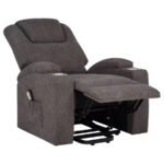 LOUIE CHENILLE UPHOLSTERED POWER LIFT MASSAGE CHAIR BROWN - Image 6