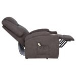 LOUIE CHENILLE UPHOLSTERED POWER LIFT MASSAGE CHAIR BROWN - Image 9
