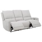SYLMAR CHENILLE UPHOLSTERED POWER RECLINING SOFA DOVE GREY - Image 5