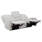 SYLMAR CHENILLE UPHOLSTERED POWER RECLINING SOFA DOVE GREY - Image 6